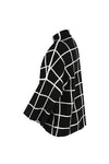 Ladies black check print knitted jumper