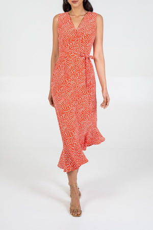 Ladies orange maxi dress