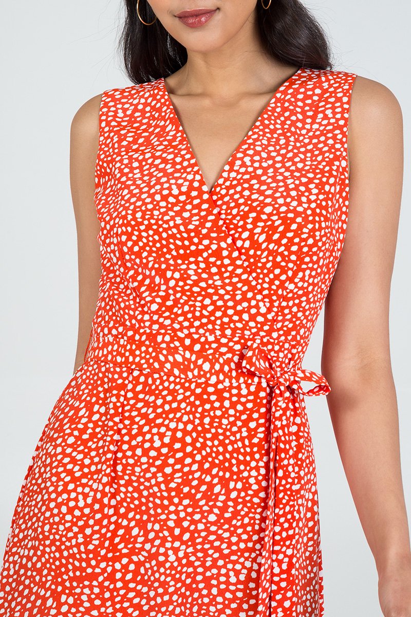 Ladies orange maxi dress