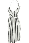 Ladies black and white stripey mini dress