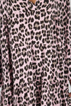 Ladies cream leopard print smock dress