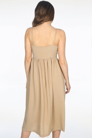 Ladies beige skater cami dress