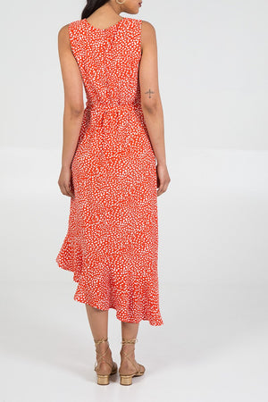 Ladies orange maxi dress