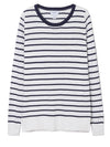 Ladies navy and white stripey knit top