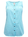 Mantaray Light Blue Sleeveless Top