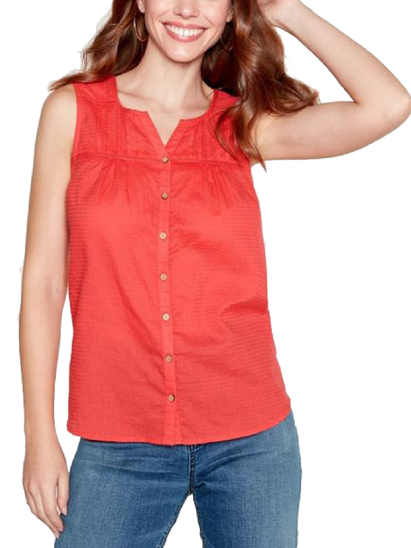 Red Mantaray Sleeveless Top