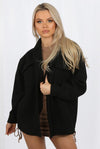 Ladies black oversized shacket