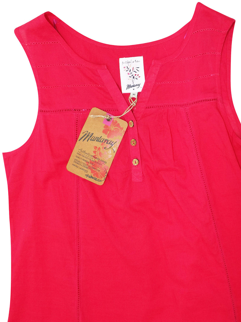 Mantaray Bright Pink Sleeveless Top