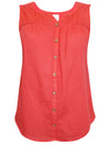 Red Mantaray Sleeveless Top