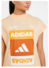 Ladies Adidas Peach TP Graph Tee T shirt