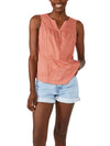 Mantaray Terracotta Pure Cotton Sleeveless Top