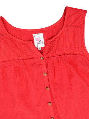 Red Mantaray Sleeveless Top