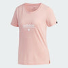 Ladies Adidas Pink Clock T-Shirt