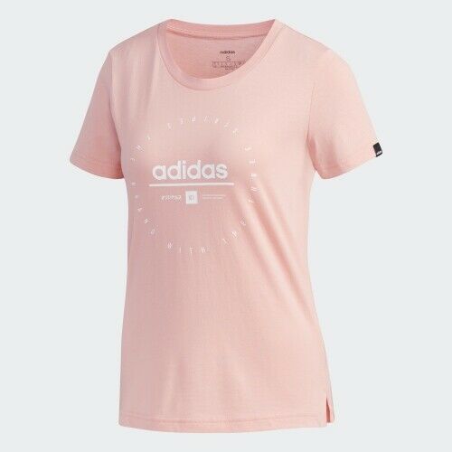 Ladies Adidas Pink Clock T-Shirt