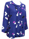 White Stuff Purple Printed Peter Pan Collar Top