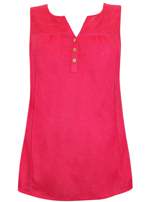 Mantaray Bright Pink Sleeveless Top