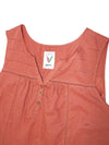 Mantaray Terracotta Pure Cotton Sleeveless Top