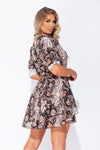 Ladies brown leopard print snake dress