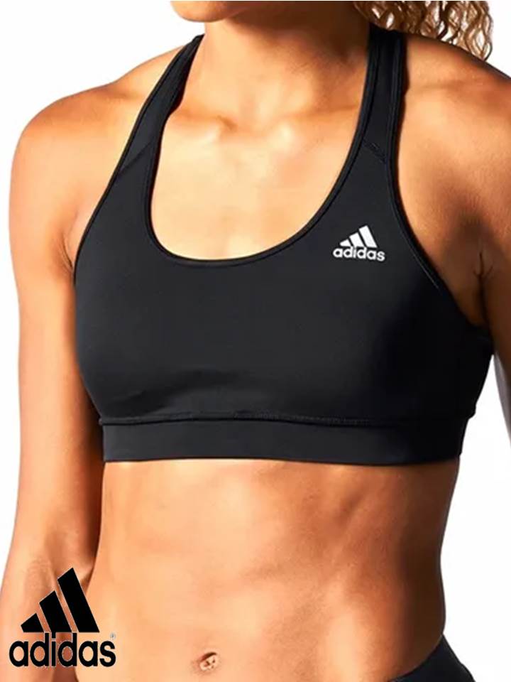 Ladies Black Adidas Techfit Sports Bra