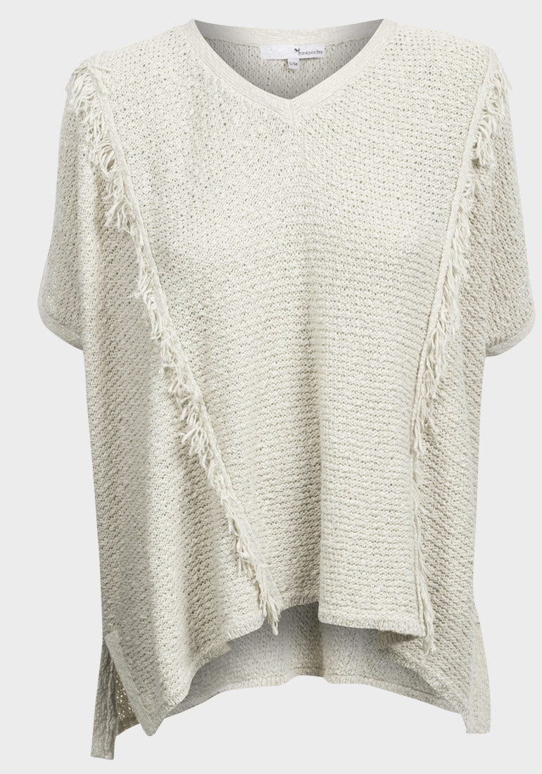 Ladies cream knitted top