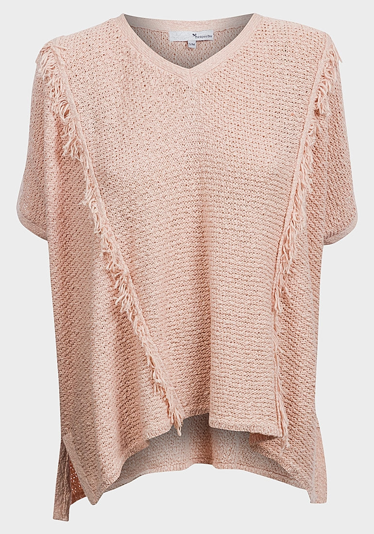 Ladies pink knitted top