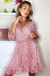 Ladies pink floral dress