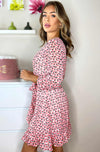 Ladies pink floral dress