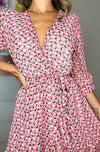 Ladies pink floral dress